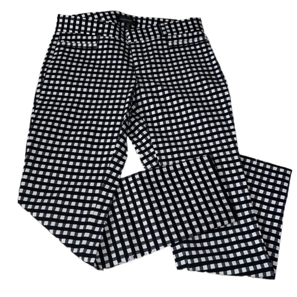Banana Republic Skinny Sloan Pants Black & White